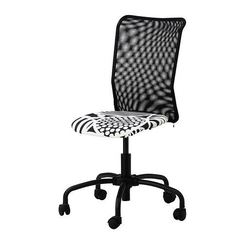 Ikea Torbjorn Home Office Swivel Chair With Black And White