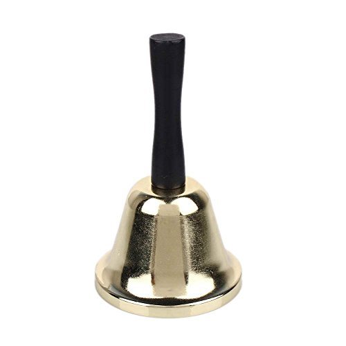 Campanello Campana A Mano Manuale Hand Bell Da Banco Metallo Cromato dfh