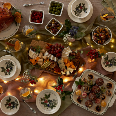 Portmeirion Holly and Ivy Tea Plates - Set of 6