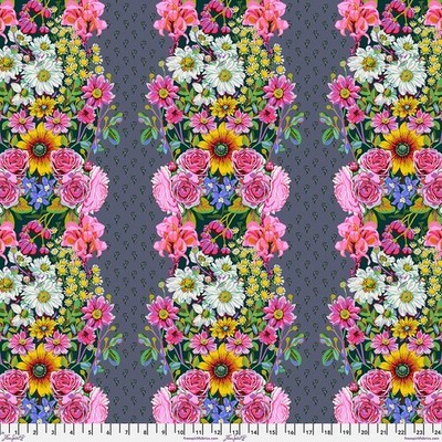 Beata's Garden, Steel - Anna Maria, Good Gracious, 100% Cotton Quilt Fabric BTY