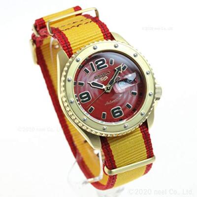 Pre-owned Seiko 5 Sports Sense Sbsa084 Street Fighter V Zangief Men's Watch Nylon Band