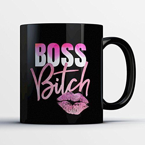 Boss Bitch Coffee Mug - Boss Bitch - Funny 11 oz Black Ceramic Tea Cup - Humorou