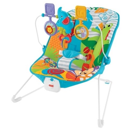 Fisher Price Animal Kingdom Baby Bouncer Seat Vibrating Infant Chair Elephant