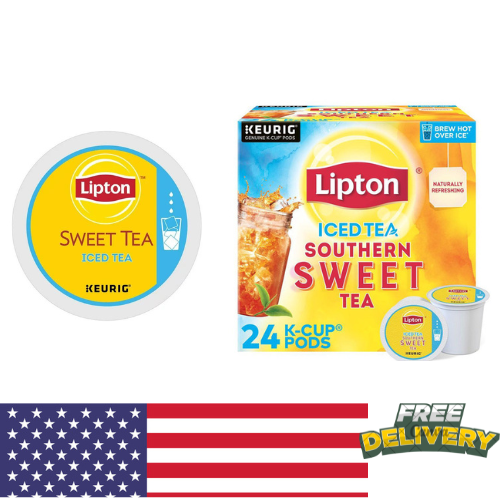 Lipton Iced Tea K-Cup Pods Keurig Southern Sweet Black Tea Caffeinated Bags 24