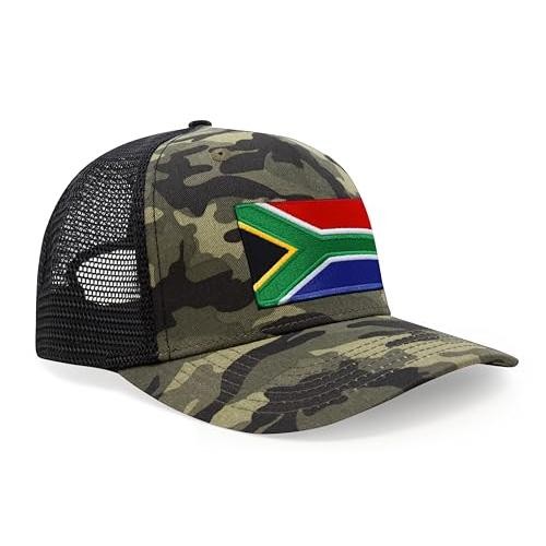 South Africa Flag Hat for Men Women - Snapback Trucker Cap (Camouflage)