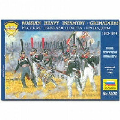 Russian Heavy Infantry Grenadiers 1812-1814 Zvezda Kit 1:72 Z8020 Model