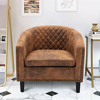 Club Chair Accent Chair Living Room Coffee W/ Wooden Legs
