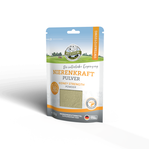 Bellfor Nahrungsergänzung für Hunde Durchfall Nierenfunktion Harnweg Pulver 250g