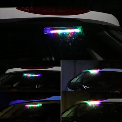 2PCS Car LED Flashing Light Solar Power Fake Dummy Alarm Security Anti-Theft