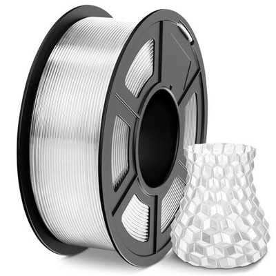 SUNLU Clear PLA Filament 1.75mm, Neatly Wound 3D Printer Filament Transparent PL