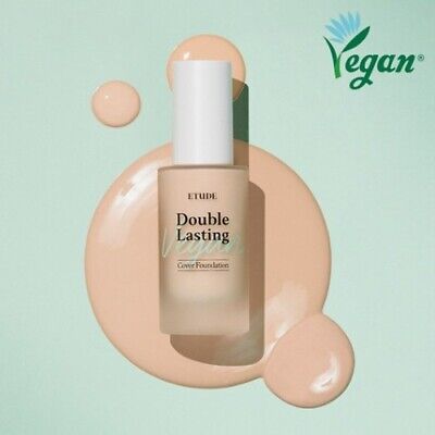 ETUDE Double Lasting Cover Foundation 30g #Vanilla VEGAN Foundation Korea Makeup