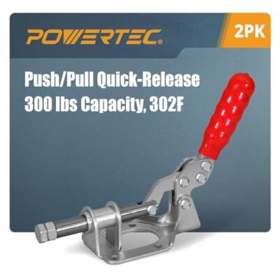 2PK Toggle Clamp, 300lbs Holding Capacity, 302F Quick Release Push/Pull Clamp...