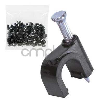 100x Cable Clips for RJ45 Cat5e Cat6 Phone Cable Wire Black Lot Pack NEW
