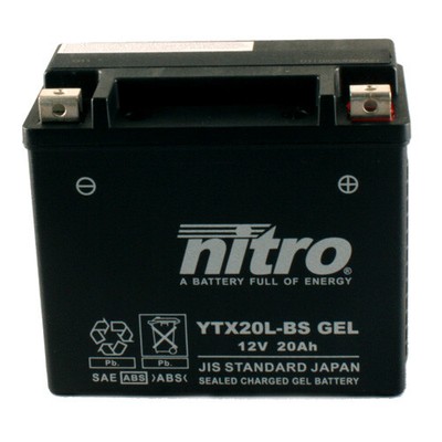 Batterie für Harley FLD 1690 Dyna Switchback  15 Nitro YTX20L-BS GEL geschlossen