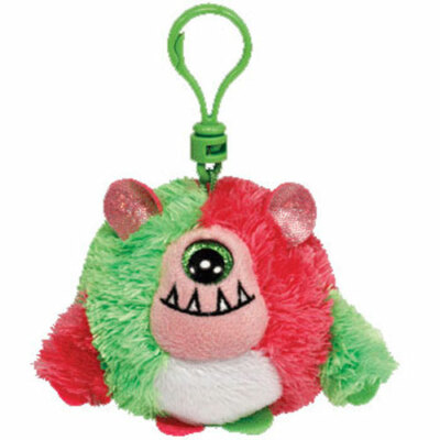 TY Monstaz - SPIKE the Pink & Green Cyclops (Plastic Key Clip - 3 inch) - MWMTs