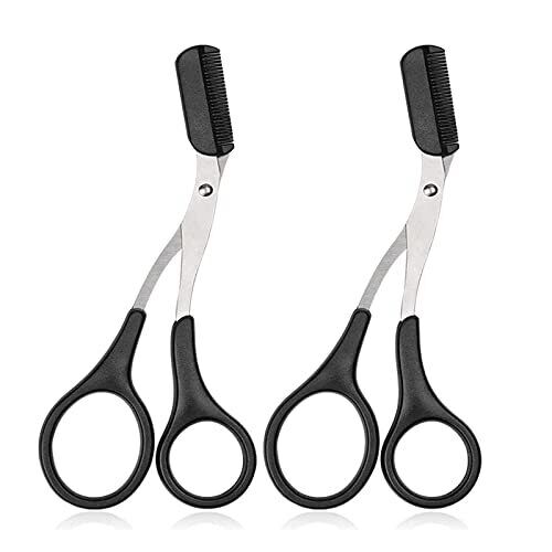 MOMED Eyebrow Scissors with Comb Professional Precision Trimmer Non Slip Finger