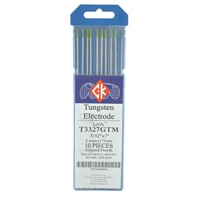 CK T3327GTM LaYZr Tungsten Electrode 3/32'' x 7'', 10 pack