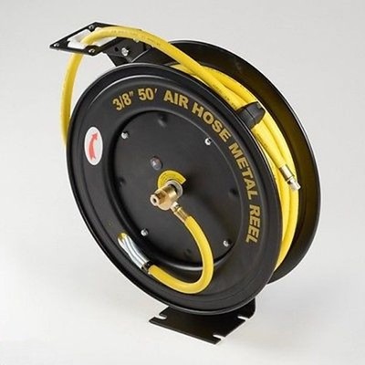 50 Foot Retractable Air Hose Reel Auto Wind Up Retracting Wi