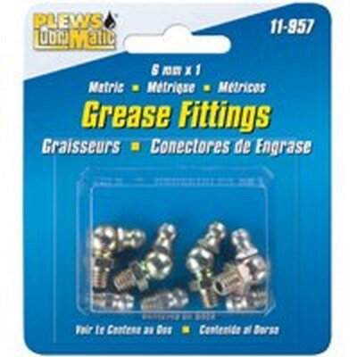 Plews 11-957 8-Piece Metric Grease Fitting Assortment