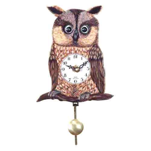 Wooden Owl Modern Alarm Clocks & Clock Radios
