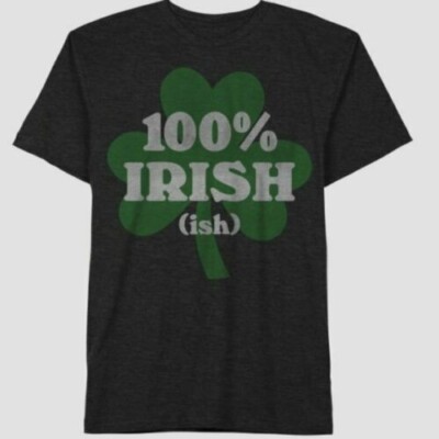 Well Worn Women's 100% Irish(ish) Lucky Clover St Patricks Day Graphic Tee S