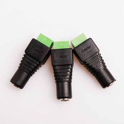 5pcs DC Power 5.5x2.1mm Jack Connector Female Cable Adapter For CCTV Camera LED