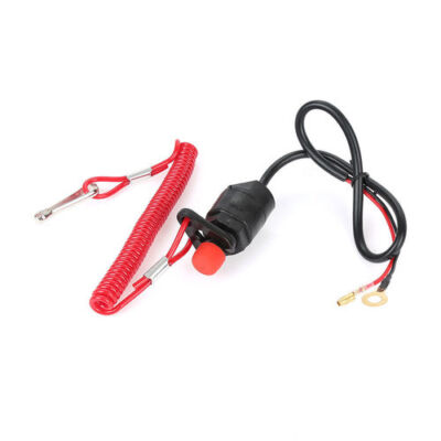 Universal Boat Outboard Engine Motor Kill Stop Switch & Safety Tether Lanyard
