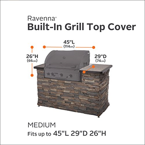 Classic Accessories Ravenna Built-In Grill Top Cover - Premium Outdoor Grill and