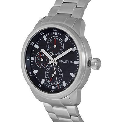 Pre-owned Nautica Analog Black Dial Men's Watch-napfrl005