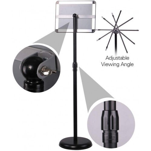 8.5 "x11" Heavy Duty Floor Standing Sign Holder，Adjustable Poster Sign Stand