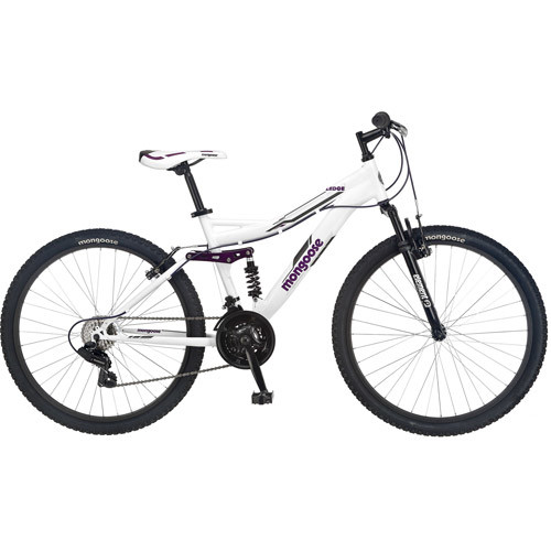 Women's Mountain Bike Aluminum Suspension Frame Steel Handlebars White 26 Inch