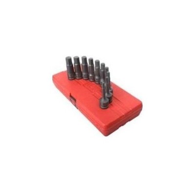 Sunex 2639 Tools 10-piece 1/2 In. Drive Metric Impact Hex Driver Set