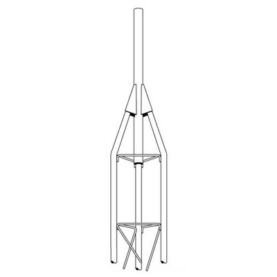ROHN 45AG2 Top Cap Tower Section with 2.25