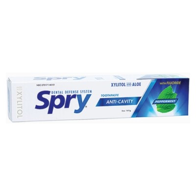 Spry Toothpaste Flouride Peppermint 5 Oz By Xlear Inc