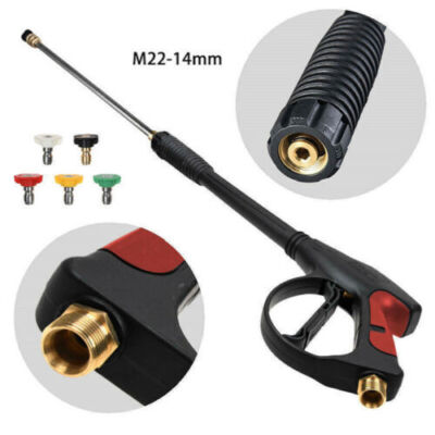 4000PSI High Pressure Car Power Washer Spray Gun Wand Lance Nozzle Tips Hose Kit