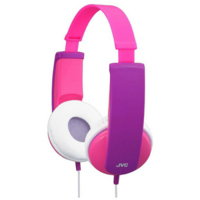 JVC HAKD5P TINY PHONES KIDS STEREO DJ ON EAR HEADPHONES PINK PURPLE HAKD5P