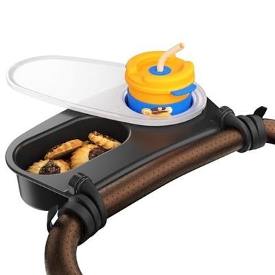 Universal Stroller Snack Tray,Stroller Tray Attachment with Cups Holder for B...