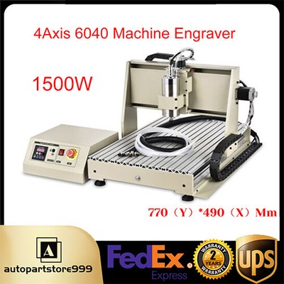 6040 4 Axis CNC Router Metal Engraving Machine Drilling Milling Machine 1.5KW