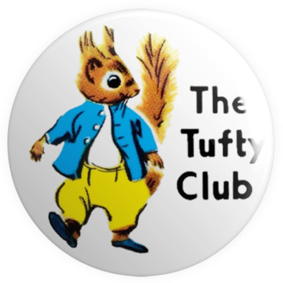 The Tufty Club BUTTON PIN BADGE 25mm 1 INCH Kids Road Safety Advert