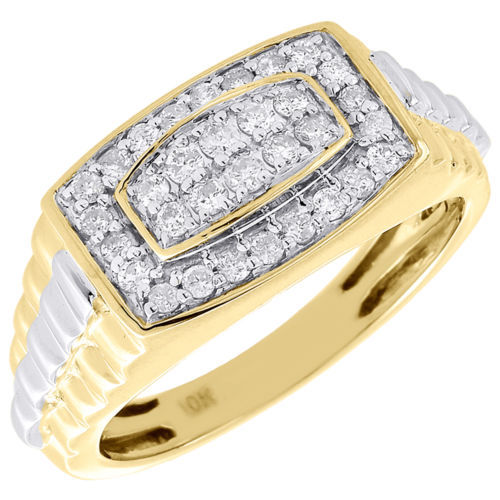 Diamond Yellow Gold Rings for Men