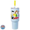 Silver Buffalo Peanuts Snoopy Gang Logo Stainless Steel Tumbler with Straw Cover Cap, Lid, Straw and Handle - 40 oz
