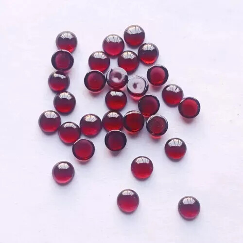 [WHOLESALE] NATURAL GARNET CABOCHON ROUND SHAPE LOOSE GEMSTONE