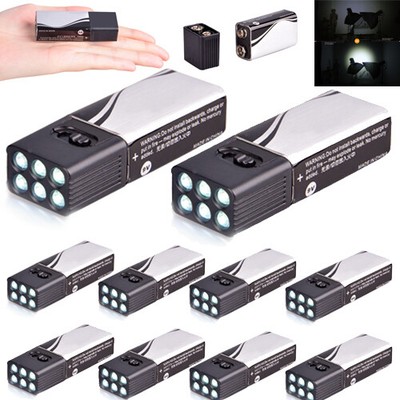 LOT Compact Size 9V LED Flashlight Torch Camping Lamp Ultra Bright 3 Modes G5Q9