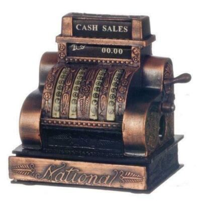 Melody Jane Dolls House Miniature Shop Bar Pub Victorian Cash Register Till