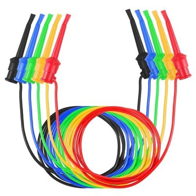 5Pcs Test Hook to Test Hook Test Cables Dual Ended Test Hook Wire Cable for M...