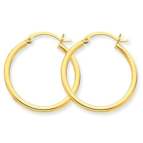 14k Yellow Gold Small Polished J Hoop Earrings XY610 | eBay
