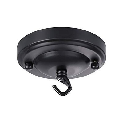 Upgraded Version Light Canopy Kit Black, Chandelier Hook, Iron Black 4.1 Inch