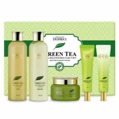 Premium Deoproce Green Tea Total Solution Skin Care 5 Pieces Set - FREE SHIPPING