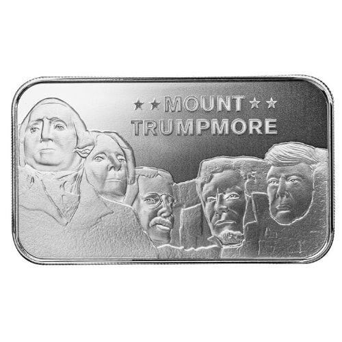 純銀バー 1オンス マウントトランプモア 1oz Mount Trumpmore MOUNT TRUMPMORE - President Donald Trump - 1 oz .999 Fine