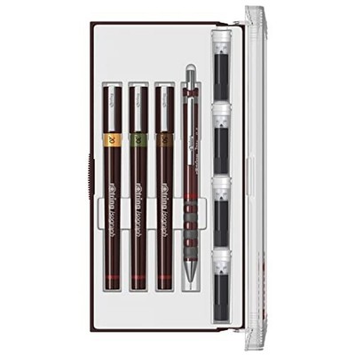 Isograph Junior Set 3X Technical Pens (0.20mm, 0.30mm, 0.50mm) + Accessories